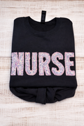 Nurse Sequin Crew Neck