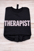 Therapist Sequin Crew Neck