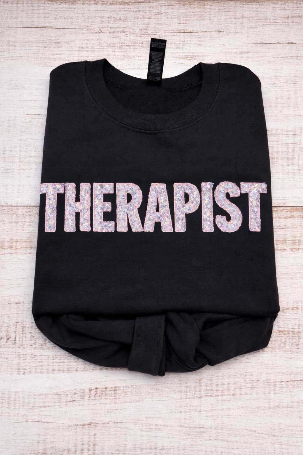Therapist Sequin Crew Neck